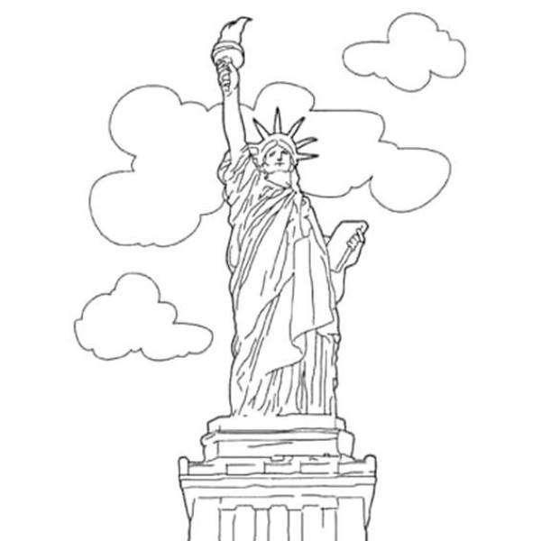 Statue of Liberty simple strokes