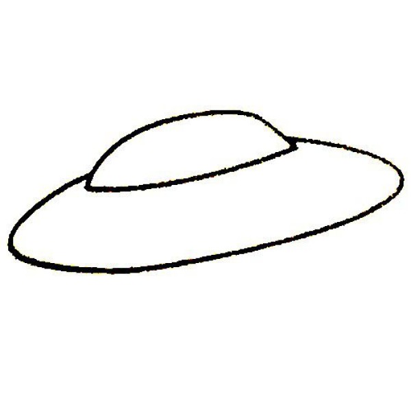 Complete collection of simple drawings of flying saucers and drawing steps