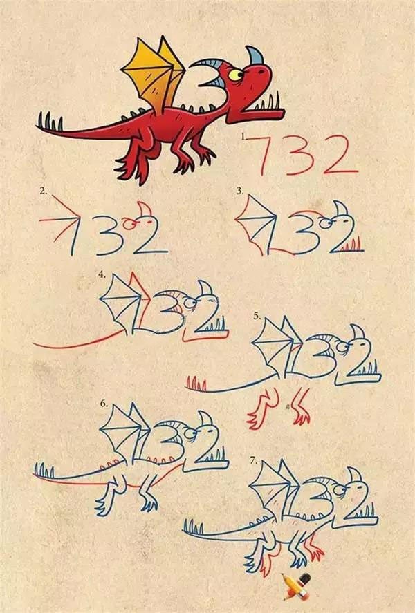 6 simple and fun ways to draw cartoon dragons