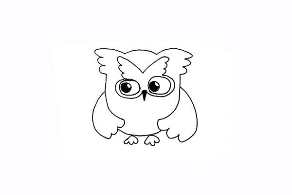 How to draw a cute owl