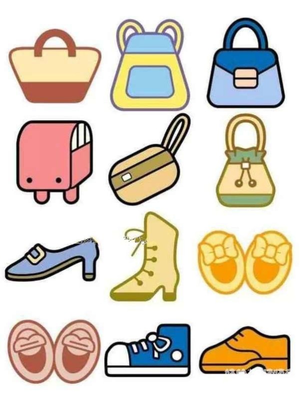 Simple drawing of colorful daily necessities for kindergarten