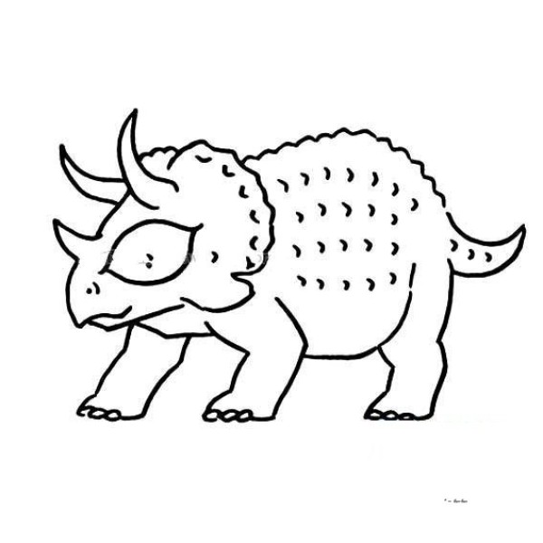 Simple strokes of triceratops