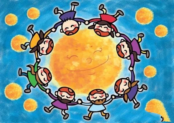 Childrens Mid-Autumn Festival gouache paintings: Celebrate the Mid-Autumn Festival together