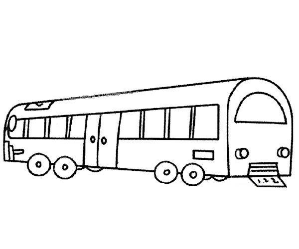 Simple drawing of large bus