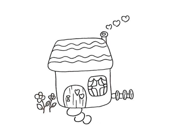 Draw a beautiful little house