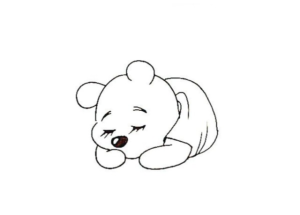 Draw a simple drawing of Snoozy Winnie the Pooh