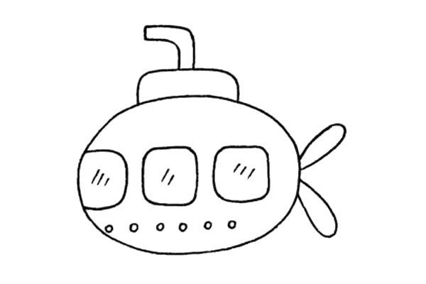 Simple and easy to learn submarine drawing