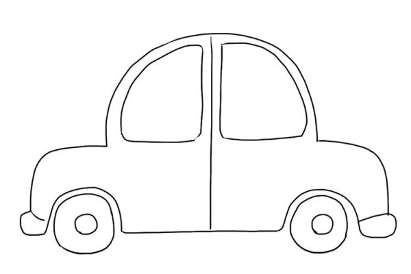 How to draw a simple and cute car