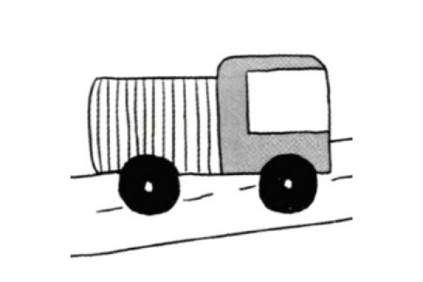 Simple drawing tutorial of a mighty truck