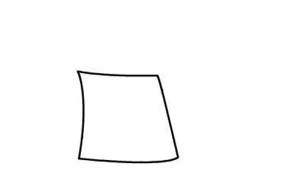 How to draw a simple shopping bag for children