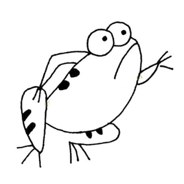 Angry frog simple drawing picture