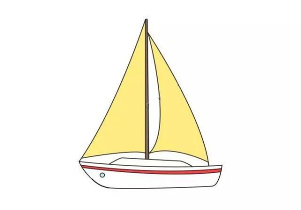 Learn to draw step by step: draw a sailboat