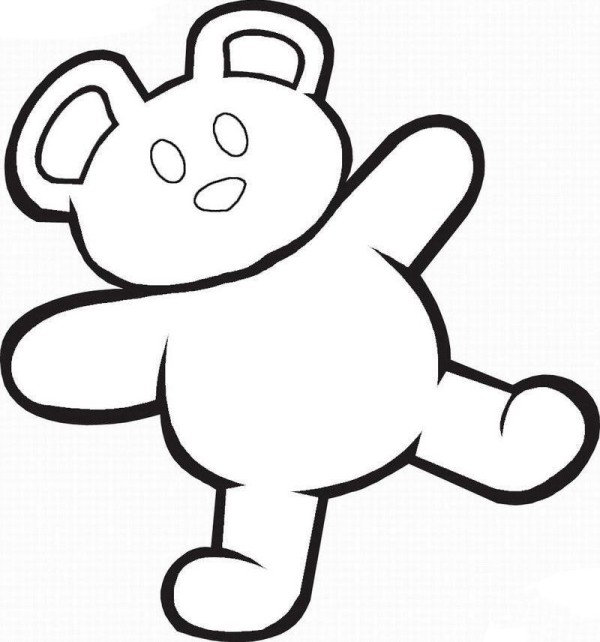 Teddy bear simple drawing