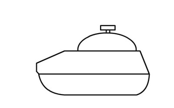 Simple drawing animation tutorial - tank drawing decomposition steps