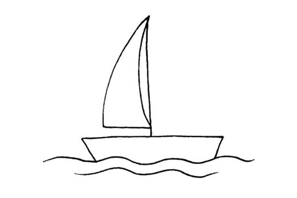 Simple and easy to learn sailing boat drawing