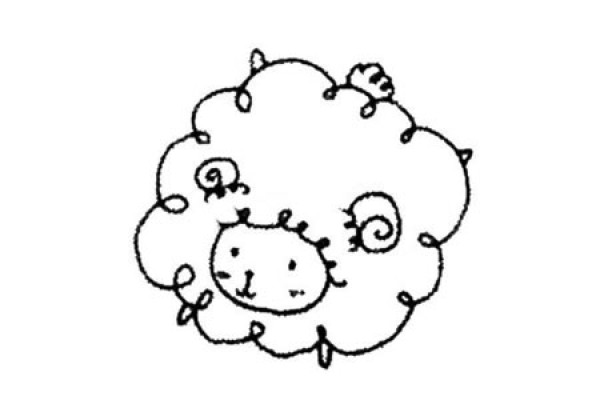 How to draw a little sheep