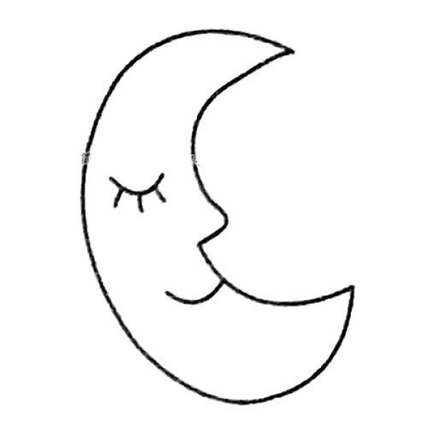 How to draw the moon in simple strokes