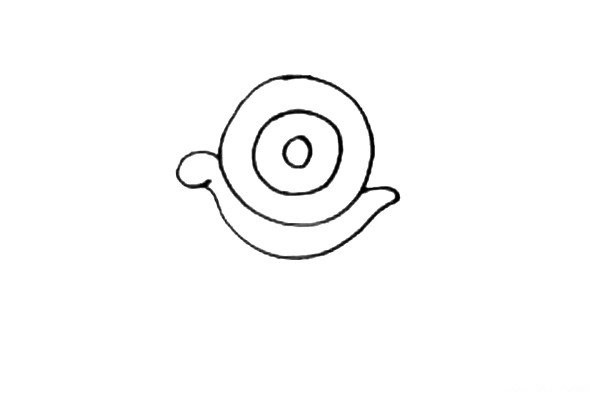 How to draw a little snail