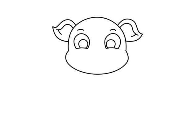 How to draw piggy greetings to the New Year