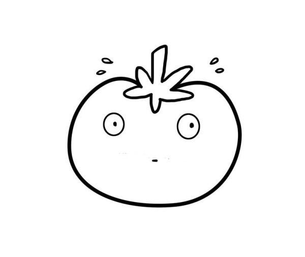 Tomato cartoon simple strokes picture