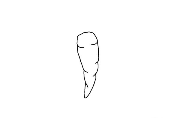 How to draw a carrot with simple strokes