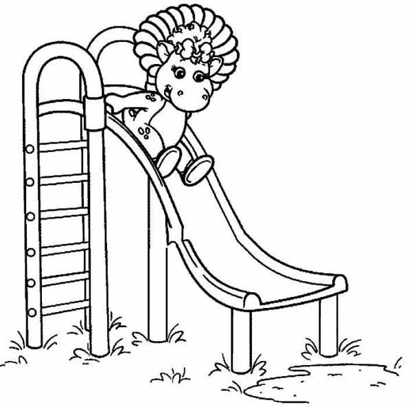 Simple drawing of outdoor slide