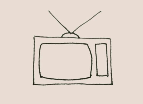 Simple drawing of television