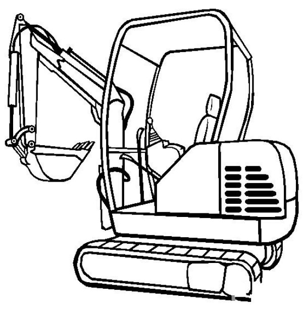 Engineering vehicle pictures Excavator simple drawing