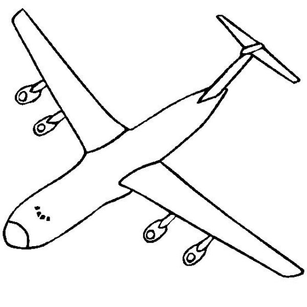 Complete collection of simple drawings of aircraft C-5 Galaxy transport aircraft