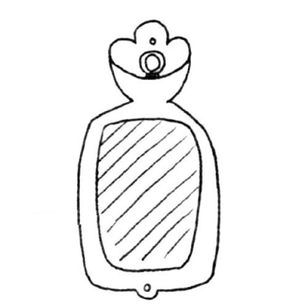 Simple drawing of winter elements hot water bottle