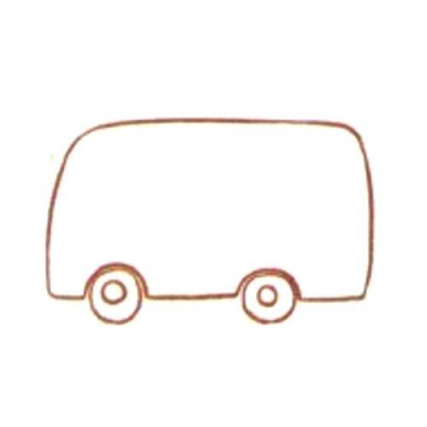 Red bus simple drawing tutorial