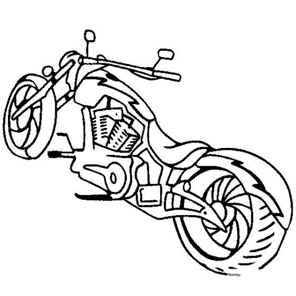 Simple strokes of motorcycle, steps to draw motorcycle