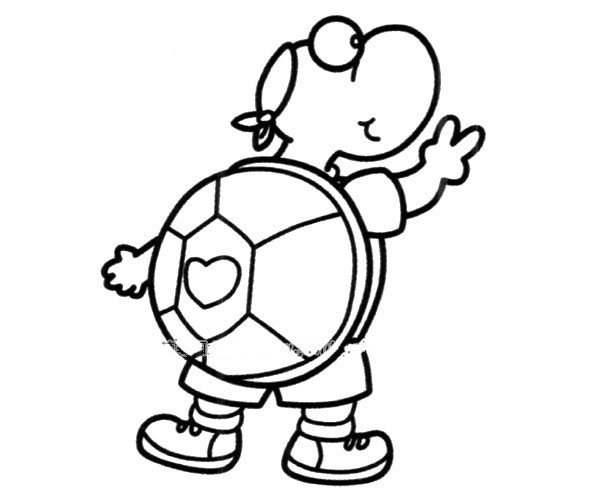 Hip-hop costumed turtle