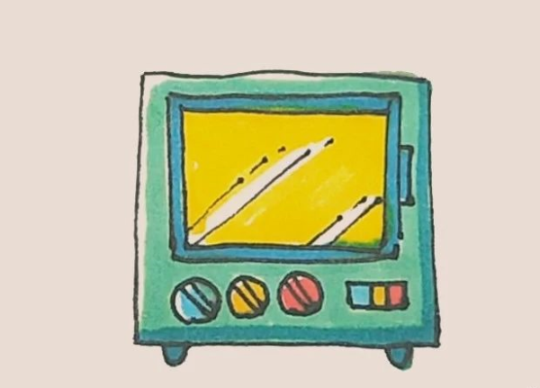 Simple drawing of microwave oven