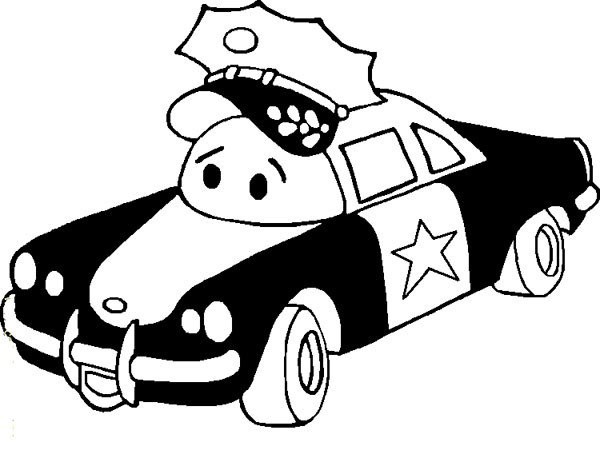 Cartoon police car simple drawing picture Cartoon police car simple drawing