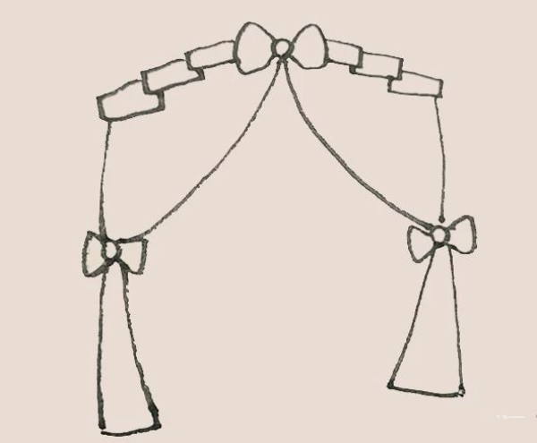 Simple drawing curtains