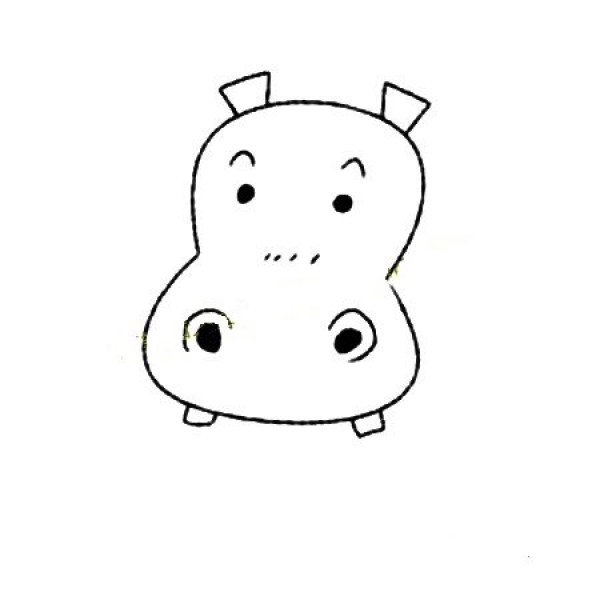 Basic drawing methods of small animals Simple drawing tutorial of hippopotamus