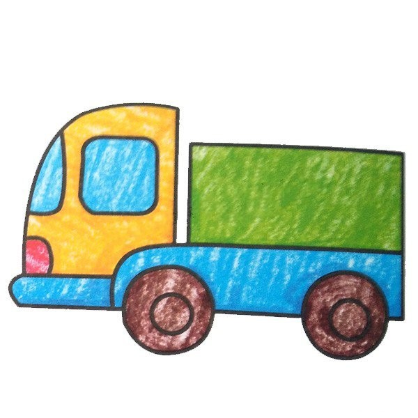 Children learn to draw trucks