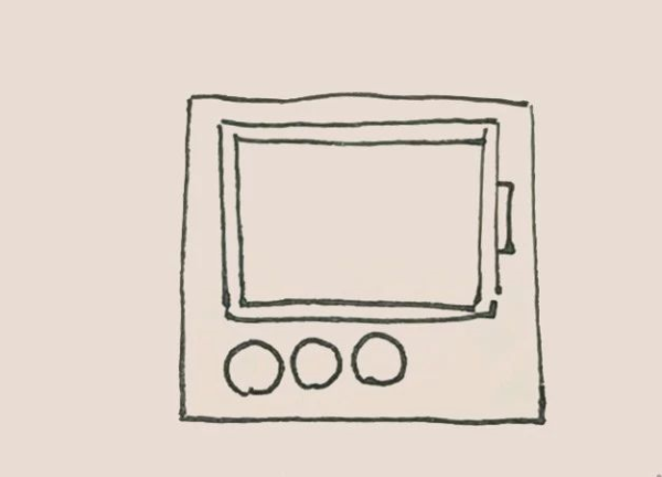 Simple drawing of microwave oven