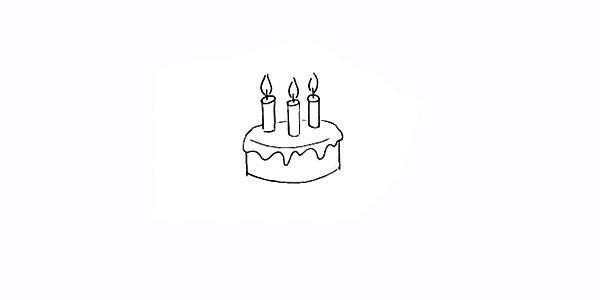 How to draw a double layer birthday cake