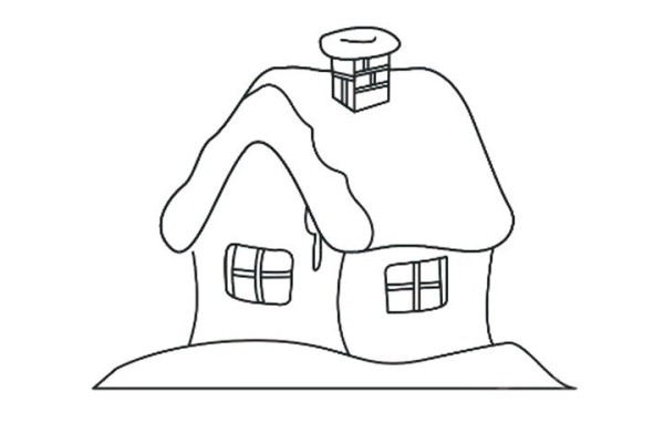 Draw a beautiful little snow house