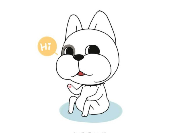 Cute puppy simple drawing pictures (9 pictures)