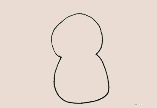 Simple drawing of Russian matryoshka doll