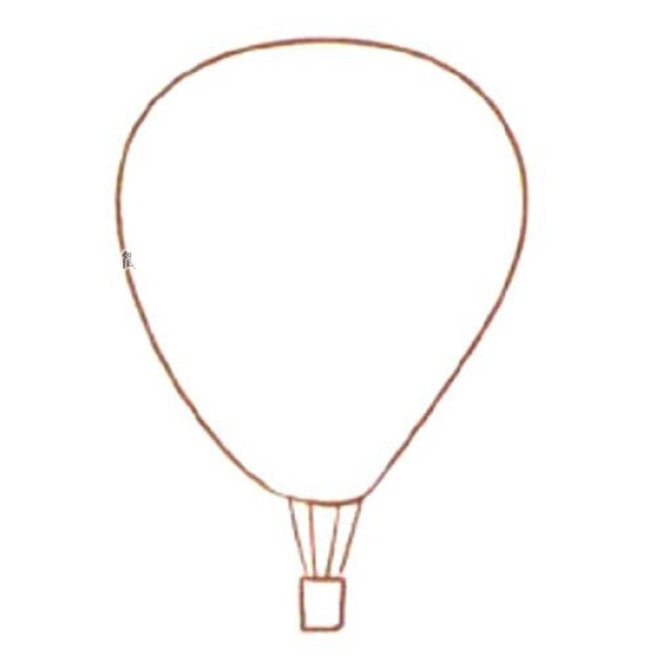 Beautiful colorful hot air balloon simple drawing tutorial