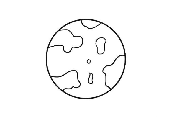 A set of planet simple drawing pictures