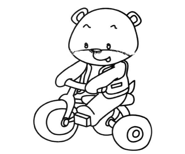 Bear riding a bike