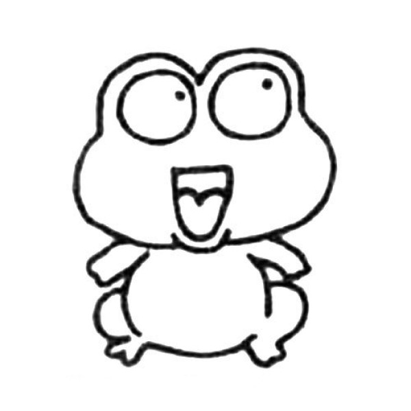 Q version animal simple drawing frog