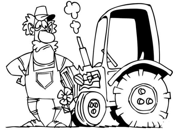 farmer and his tractor