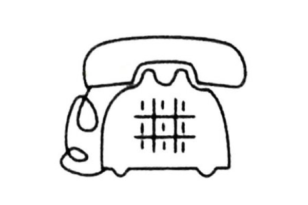 A complete collection of simple drawings of a telephone and the steps of how to draw them