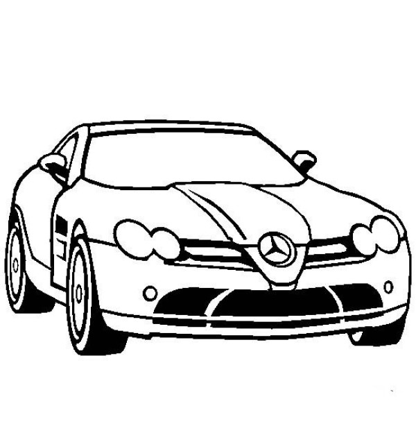 Mercedes Benz SLR McLaren Supercar Simple Drawing Picture